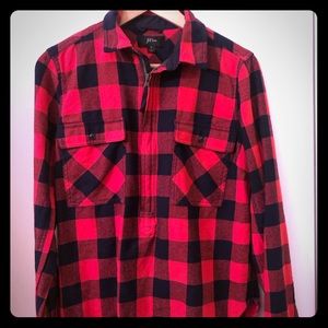 Jcrew Flannel Poppver Jacket Sz S